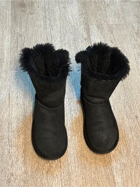 UGG BLACK BAILEY BOW II BOOTS BIG GIRLS SIZE 6